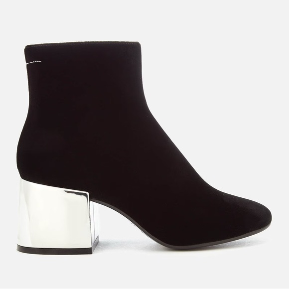 Maison Margiela MM6 Velvet Silver boots black 39 - Picture 2 of 16